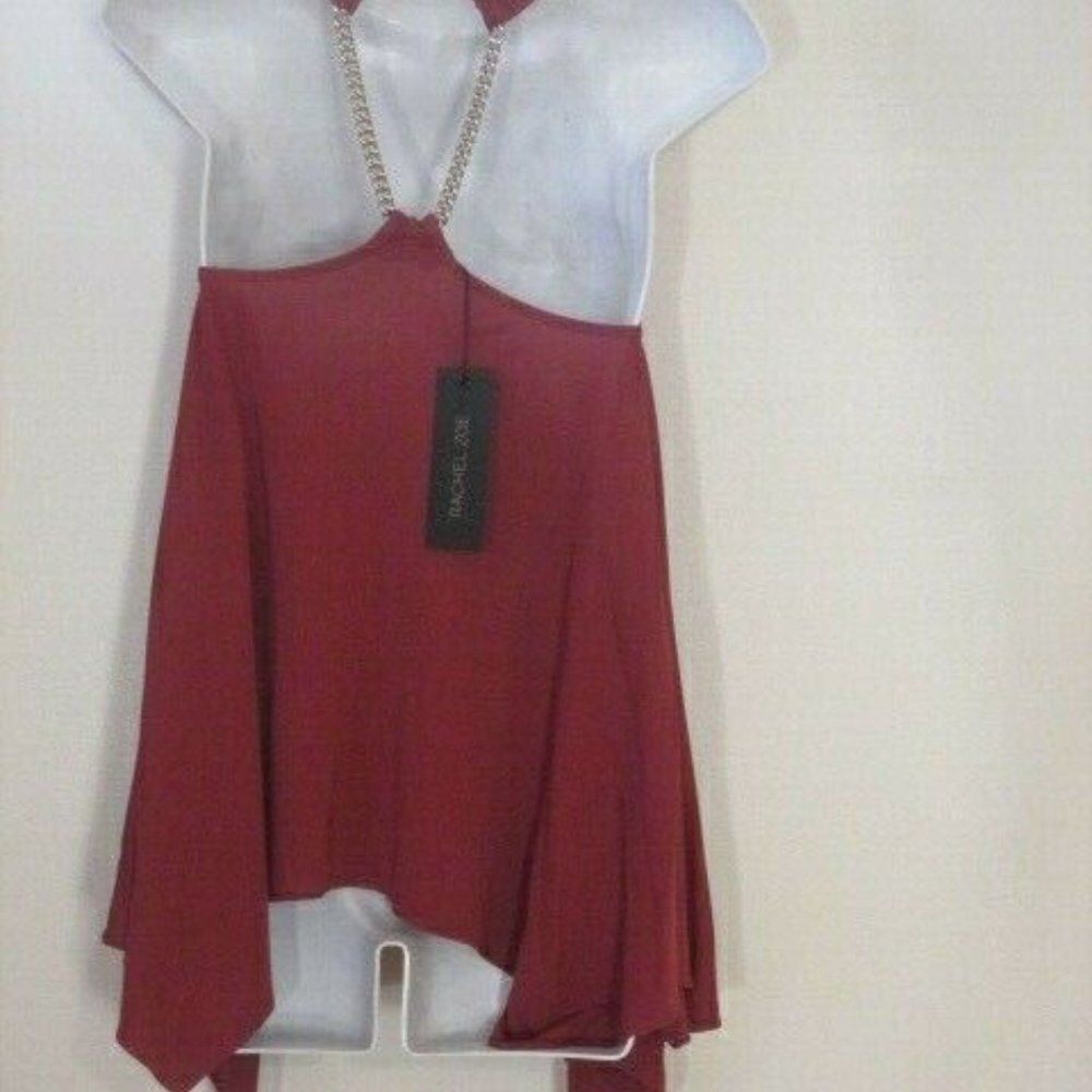 Rachel Zoe Brown Racer back Chain Top Sz XS Retail 298